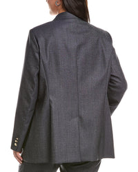 Marina Rinaldi Plus Talpa Wool & Silk-Blend Blazer