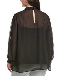 Marina Rinaldi Chiffon Turtleneck Blouse