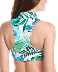 Next Paddle Out Rem Zip Up Mock Neck Crop Top