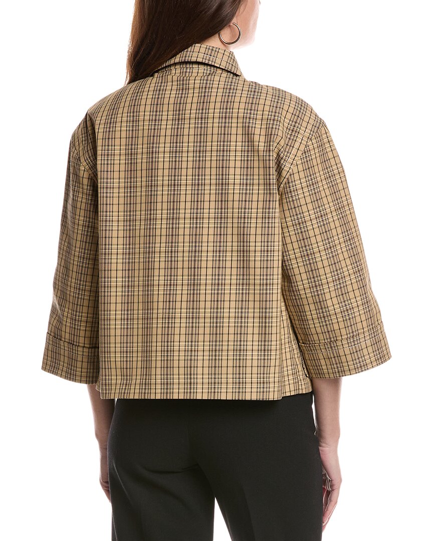 St. John Technical Plaid Wool-Blend Jacket