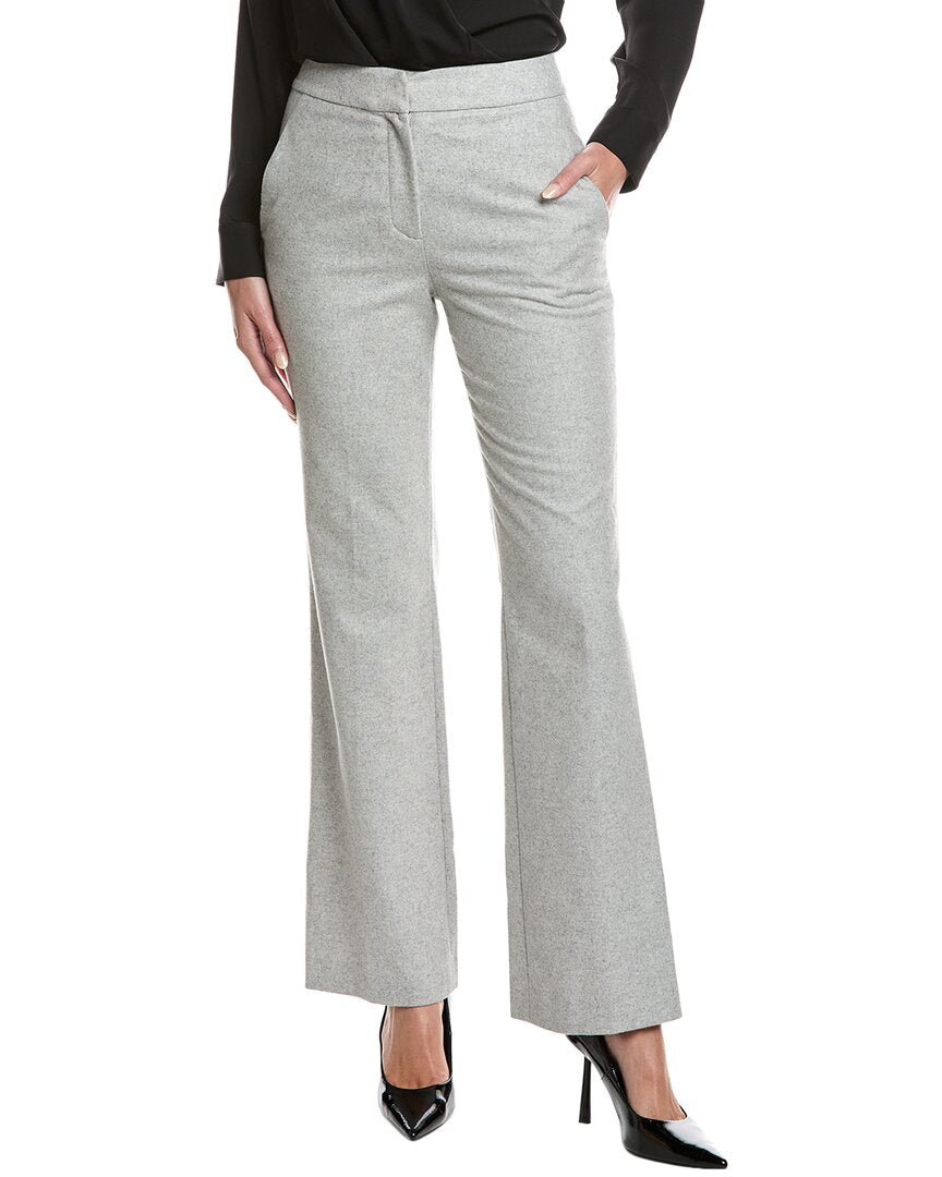 St. John Flannel Wool-Blend Pant