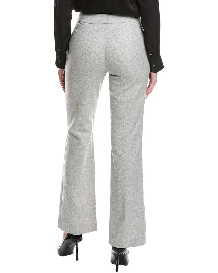 St. John Flannel Wool-Blend Pant