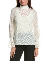 St. John Coupe Pleated Blouse