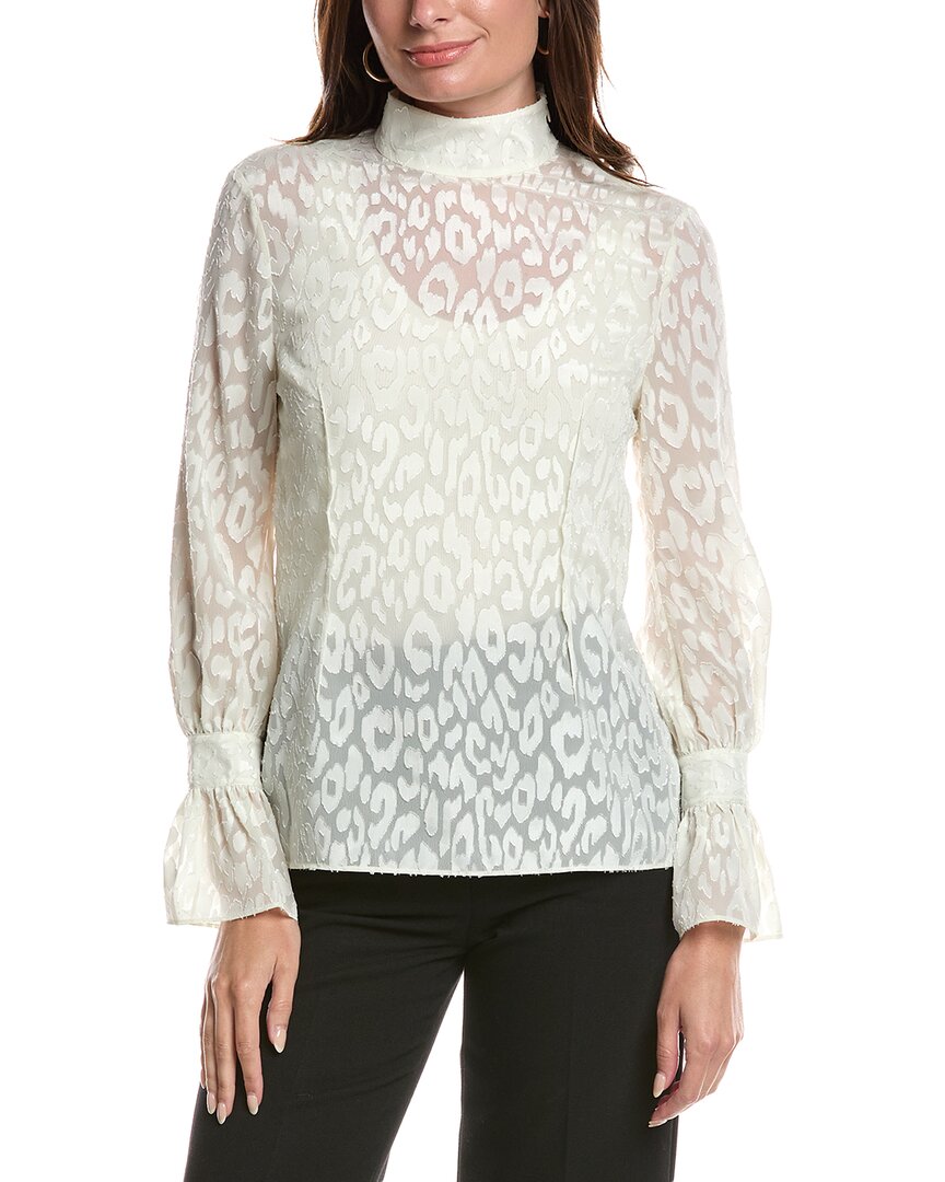 St. John Coupe Pleated Blouse