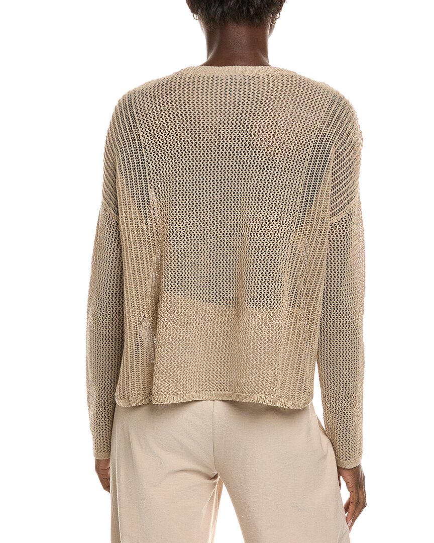 Eileen Fisher Crewneck Linen-Blend Sweater