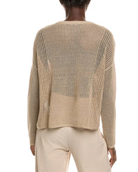 Eileen Fisher Petite Crewneck Linen-Blend Sweater