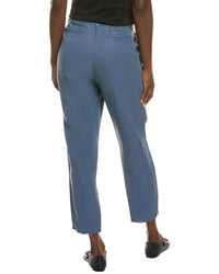 Eileen Fisher Petite Ankle Pleated Silk & Linen-Blend Pant