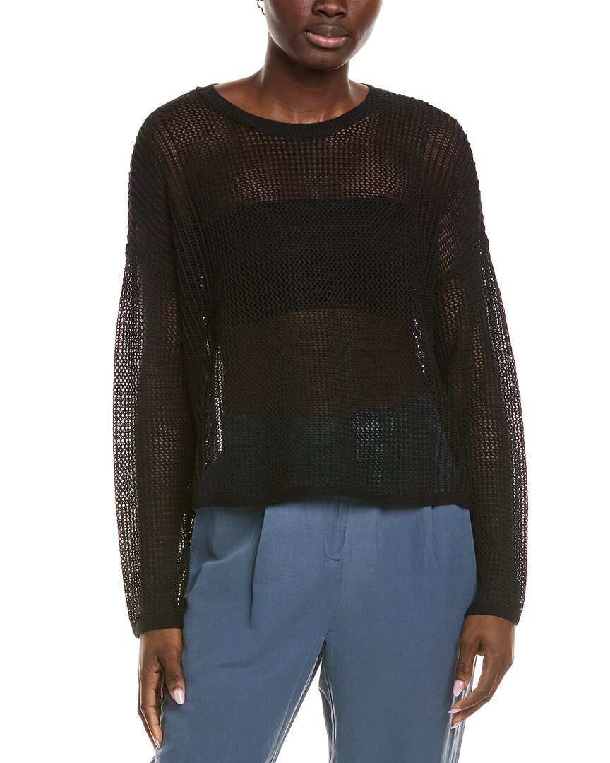 Eileen Fisher Crewneck Linen-Blend Sweater