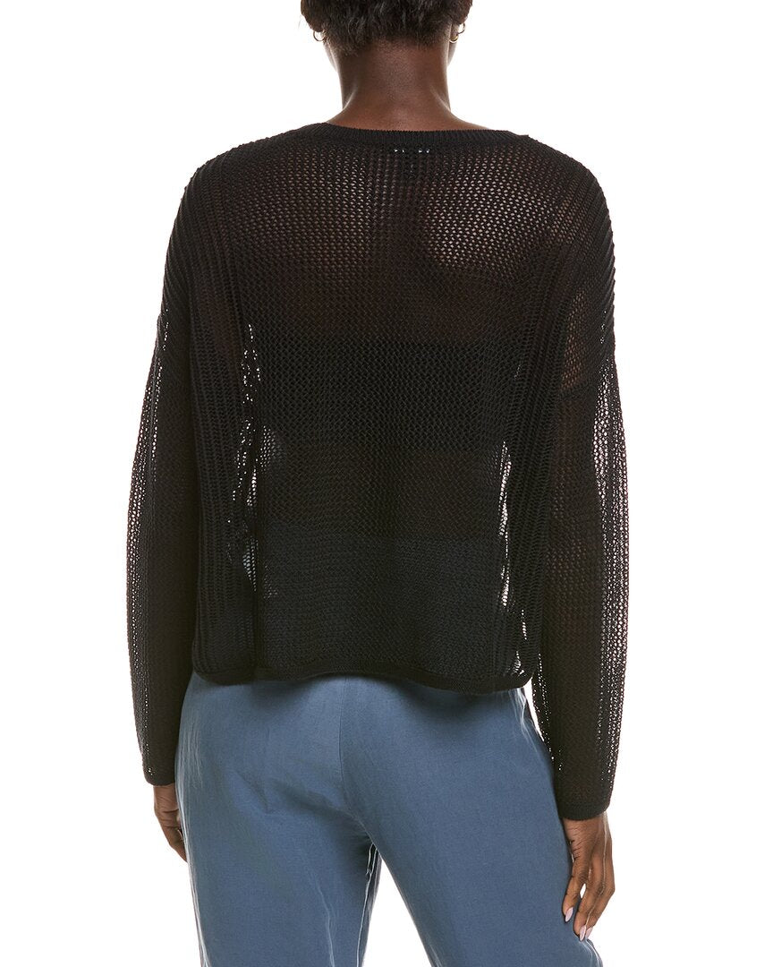 Eileen Fisher Crewneck Linen-Blend Sweater