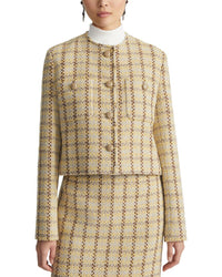 Lafayette 148 New York Collarless Patch Pocket Jacket