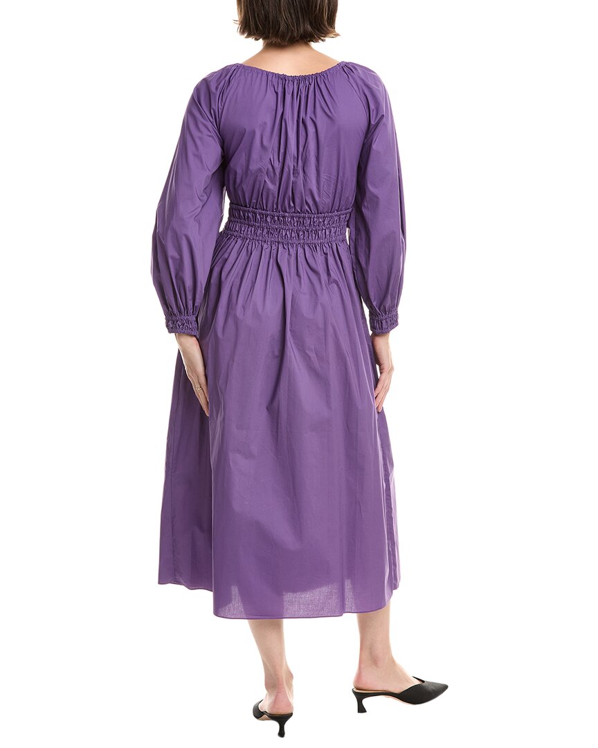 Rebecca Taylor Poplin Smocked Waist Maxi Dress