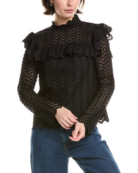 Rebecca Taylor Chevron Lace Top