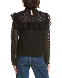 Rebecca Taylor Chevron Lace Top