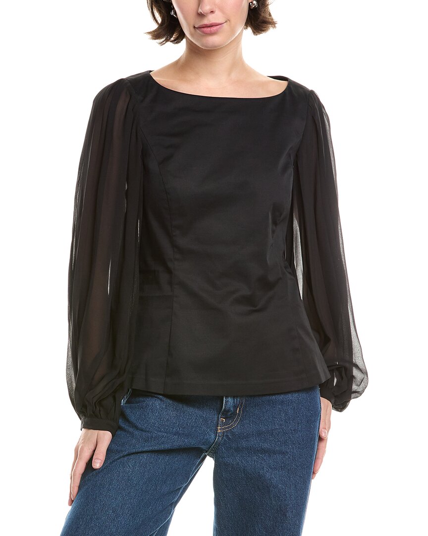 Rebecca Taylor Sheer Sleeve Top