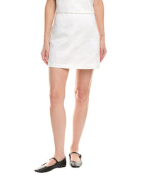 Rebecca Taylor Stitched Silk Mini Skirt