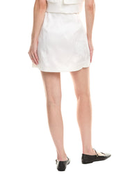 Rebecca Taylor Stitched Silk Mini Skirt