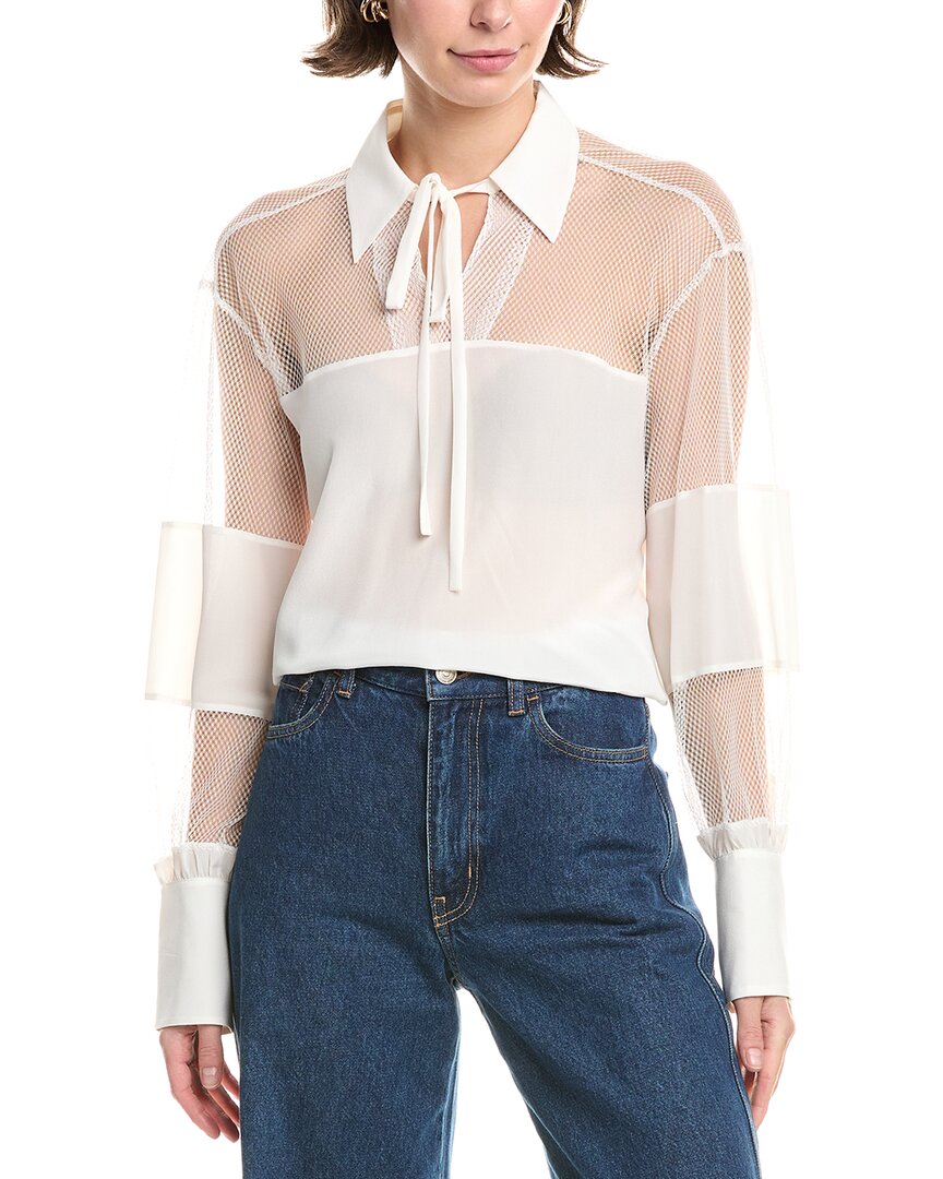 Rebecca Taylor Rebecca Taylor Mesh Silk Blouse