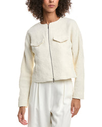 Derek Lam 10 Crosby Prewett Zip Front Wool-Blend Jacket