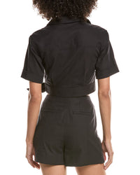 Derek Lam 10 Crosby Ragean Utility Wrap Top