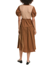 Derek Lam 10 Crosby Natalia Mixed Media Dress