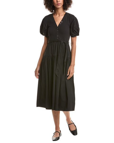 Derek Lam 10 Crosby Natalia Mixed Media Dress – Bluefly