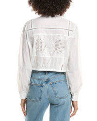 Derek Lam 10 Crosby Malory Garden Tile Eyelet Blouse