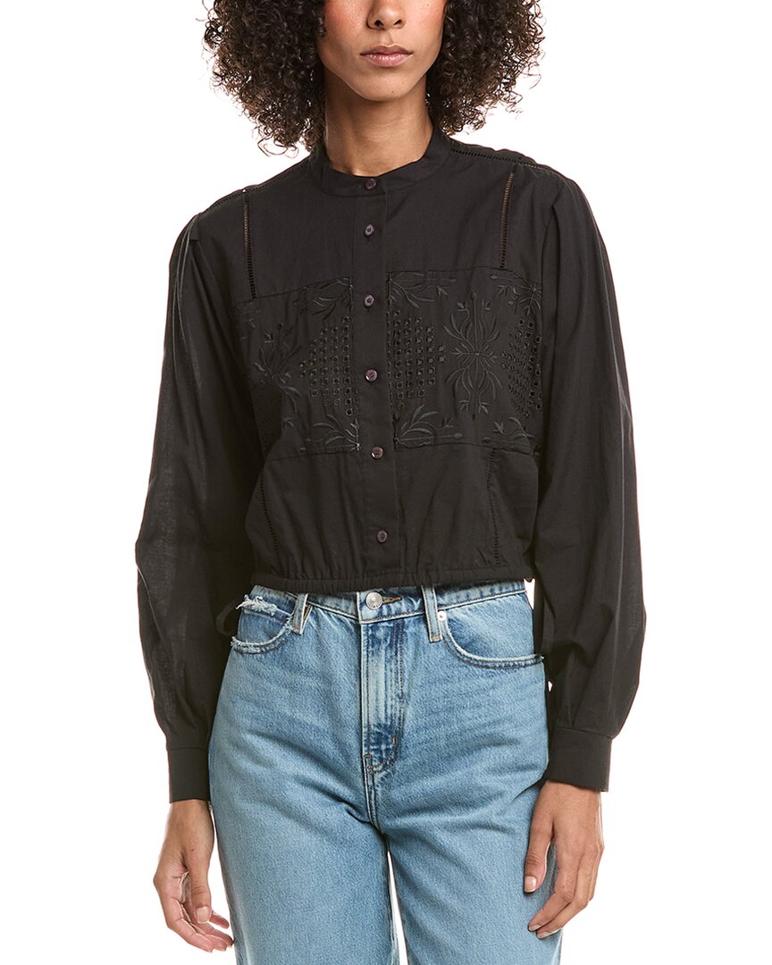 Derek Lam 10 Crosby Malory Garden Tile Eyelet Blouse