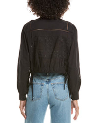 Derek Lam 10 Crosby Malory Garden Tile Eyelet Blouse