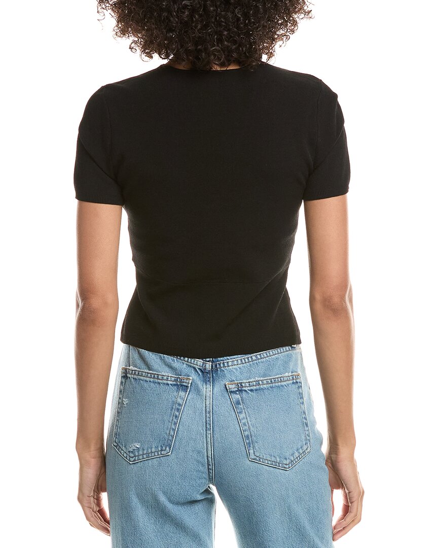 Derek Lam 10 Crosby Belle Compact Knit Twist Front Sweater