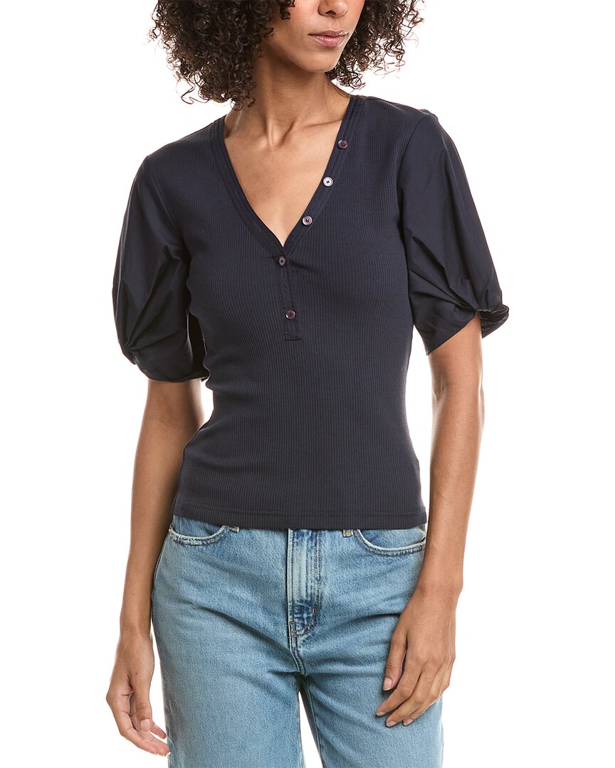 Derek Lam 10 Crosby Fallon Mixed Media T-Shirt