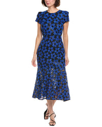 Milly Tahlia Rose Tulle Lace Midi Dress