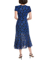 Milly Tahlia Rose Tulle Lace Midi Dress