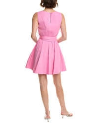 Milly Draped Poplin Mini Dress