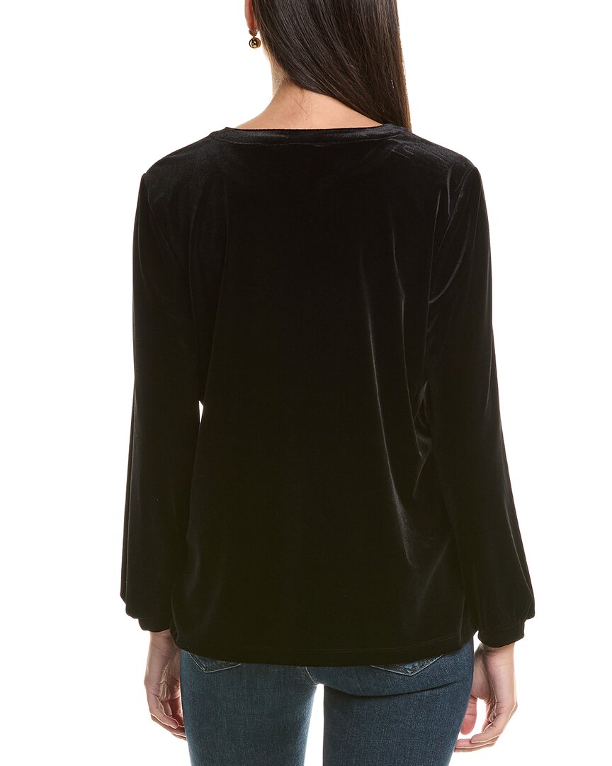 Jones New York Jones New York Embroidered Velvet Top