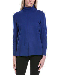 Jones New York Mock Neck Wool-Blend Tunic Sweater