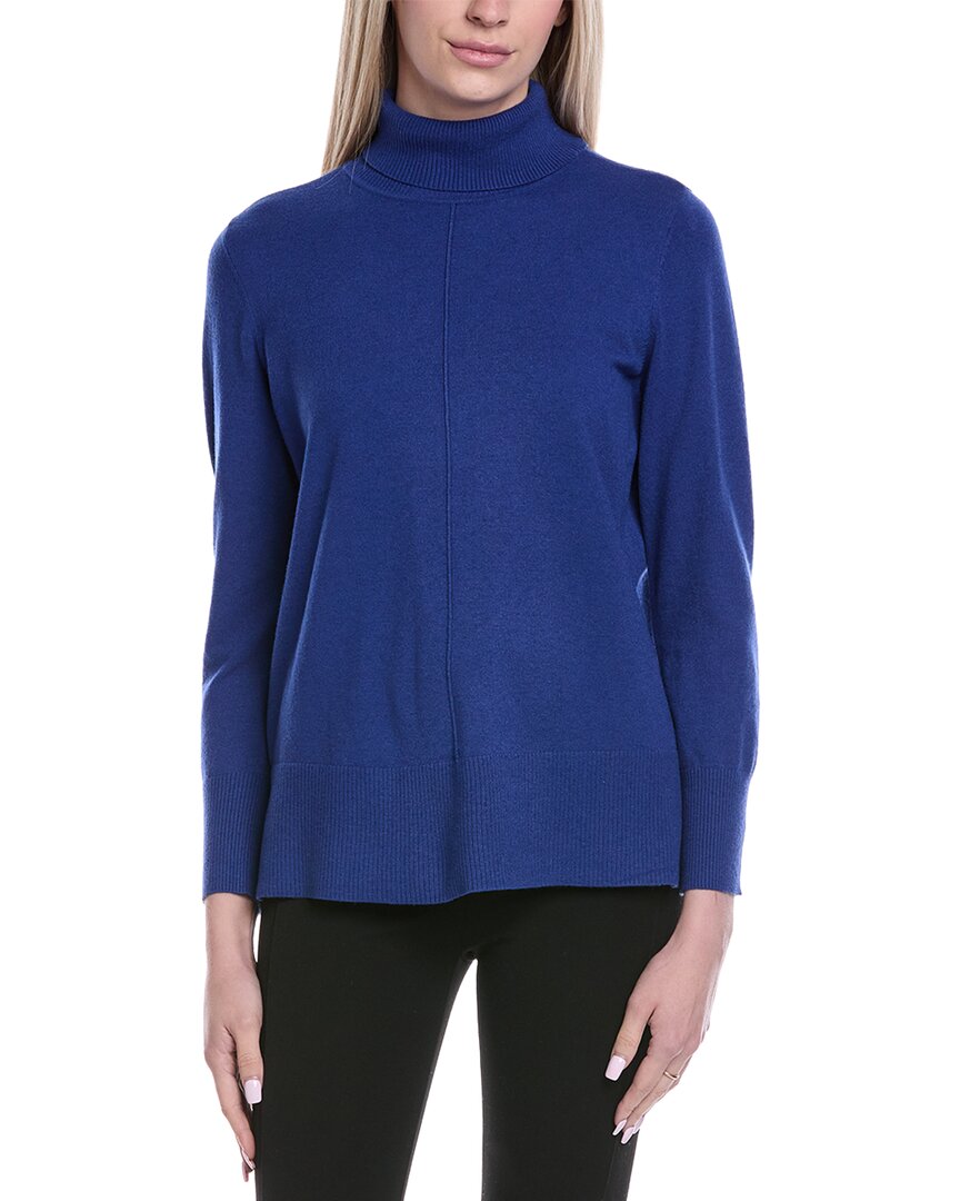 Jones New York Mock Neck Wool-Blend Tunic Sweater