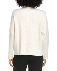 Jones New York Funnel Neck Rhinestone Sweater