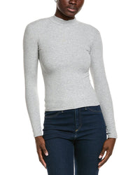 Perfectwhitetee Mock Neck Rib T-Shirt