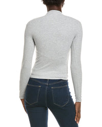 Perfectwhitetee Mock Neck Rib T-Shirt
