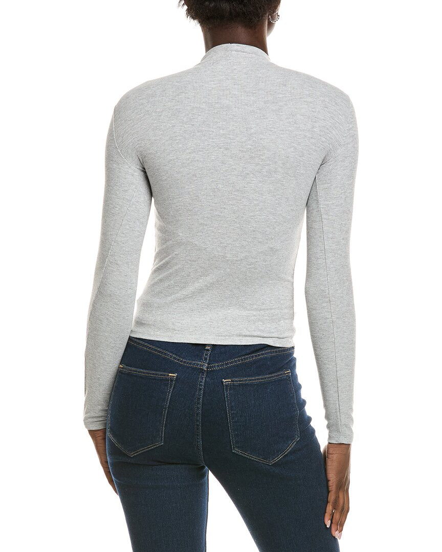 Perfectwhitetee Mock Neck Rib T-Shirt