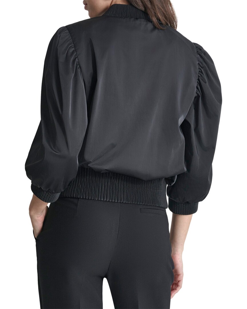 Dkny Shine Sateen Puff Sleeve Jacket
