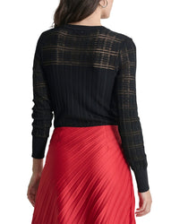Dkny Sheer Plaid Sweater