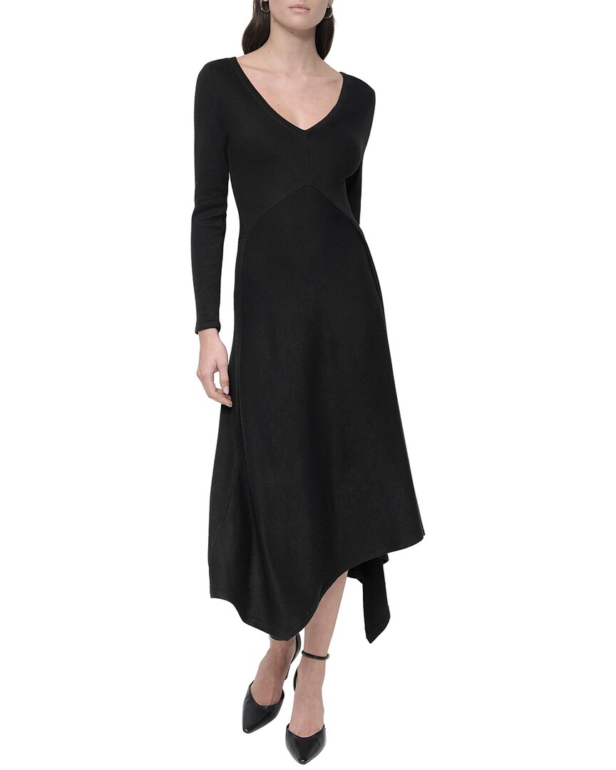 Dkny Asymmetric Hem Midi Dress