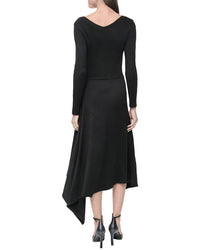 Dkny Asymmetric Hem Midi Dress
