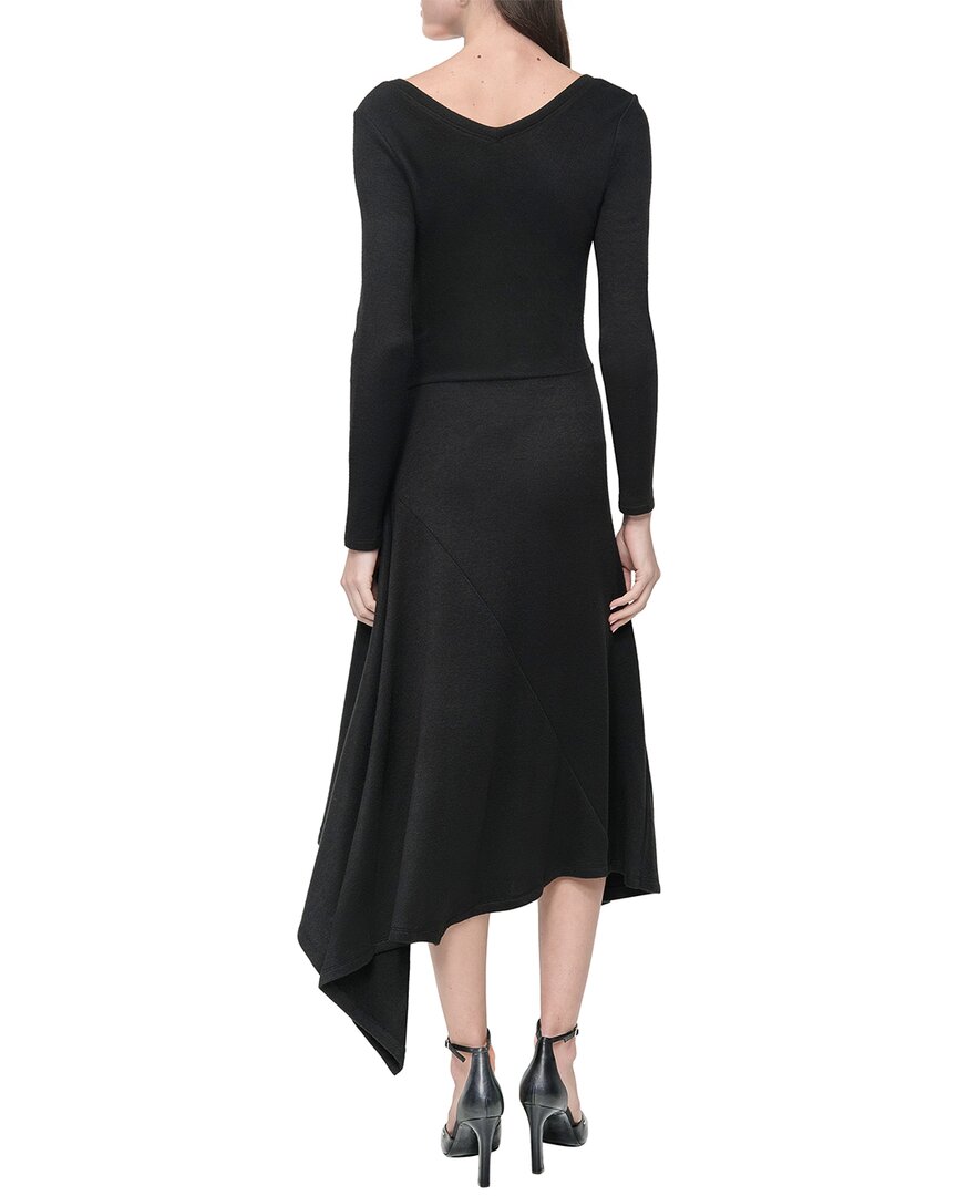 Dkny Asymmetric Hem Midi Dress