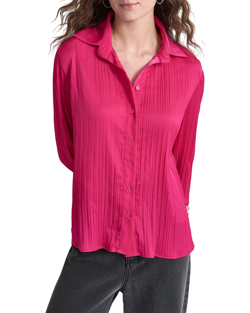 Dkny Pleated Satin Blouse
