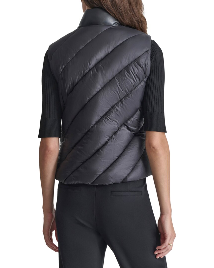 Dkny Asymmetrical Zip Puffer Vest