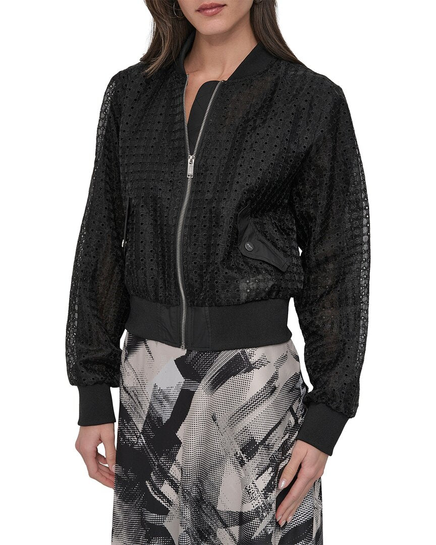 Dkny Circle Eyelet Organza Jacket