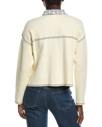 Nanette Nanette Lepore Tweed Trim Cardigan