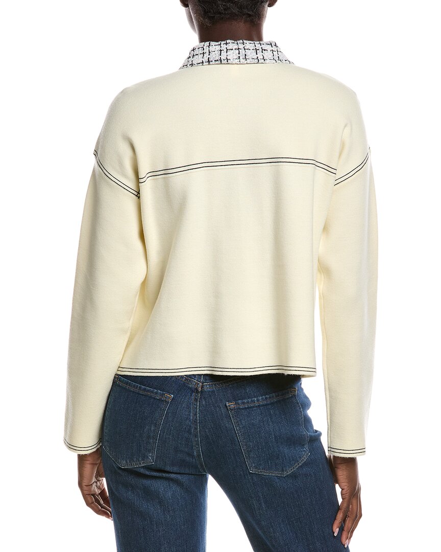 Nanette Nanette Lepore Tweed Trim Cardigan